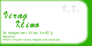 virag klimo business card